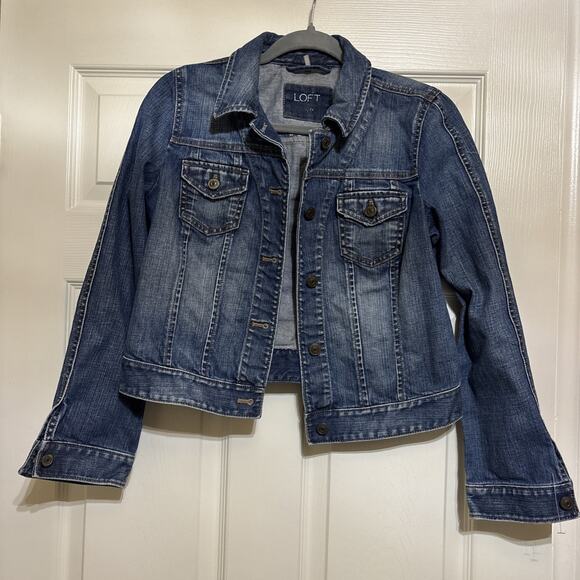 Ann Taylor Loft Jackets & Blazers - Ann Taylor LOFT Womens Jacket Size S Blue Denim Button western boho cowgirl